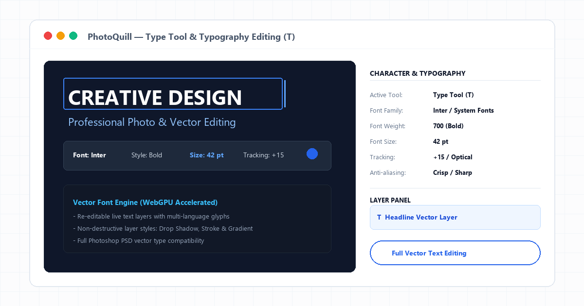 How to edit text in Photoshop and PhotoQuill